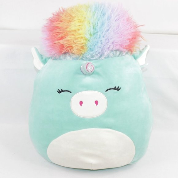 Squishmallows 16" Kennedy the Rainbow Unicorn Plush Kellytoy Squish Doos - Picture 1 of 8